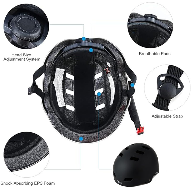 Bavilk Bike Helmet 3 Sizes for Teenager Kids Youth Adults,Bavilk Skateboard Helmet Adjustable Multi-Sport Bicycle Cycling Scooter Roller Skate Inline Skating Rollerblading for Girls Boys Women Men Teen - Image 4